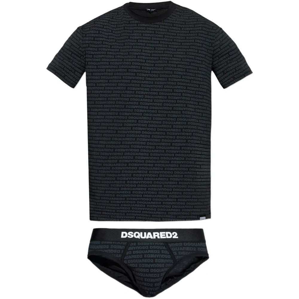 Комплект из футболки и трусов для отдыха с логотипом