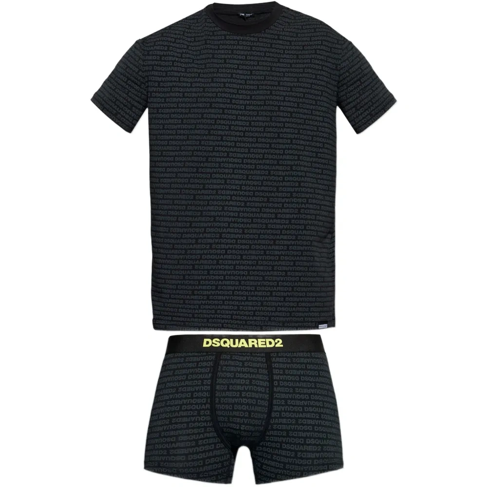 Комплект из футболки с логотипом и боксеров