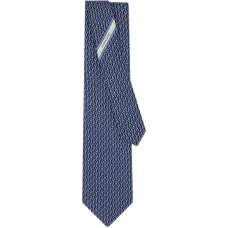 Шелковый галстук с принтом теннисной тематики