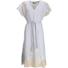 Платье миди с V-образным вырезом Платье миди с V-образным вырезом