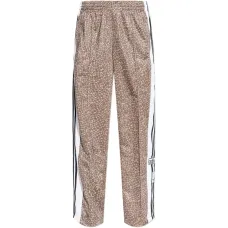 Брюки в полоску с принтом