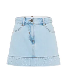 Мини-юбка с люверсами