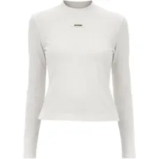 Лонгслив с воротником-стойкой