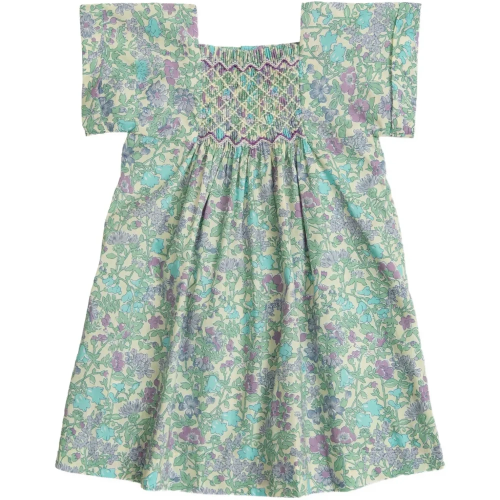 Платье с цветочным принтом и присборкой