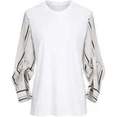 Футболка с полосатой отделкой