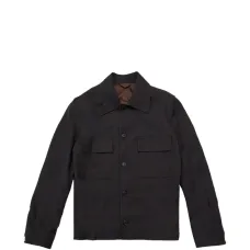 Рубашка-овершот с карманами с клапанами на пуговицах