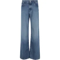 Джинсы на пуговицах с пятью карманами