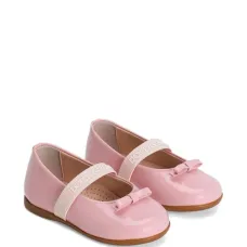 Балетки с ремешком и бантом