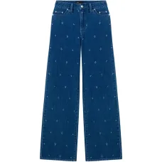 Джинсы, украшенные стразами