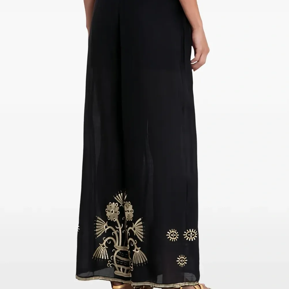 Брюки с принтом и эластичным поясом