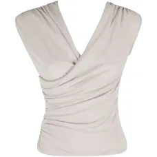 Блузка с драпировкой и V-образным вырезом