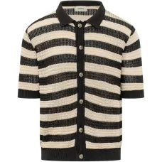 Рубашка в полоску с короткими рукавами