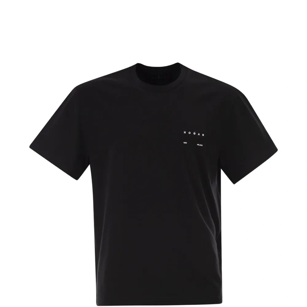 Футболка с круглым вырезом и логотипом