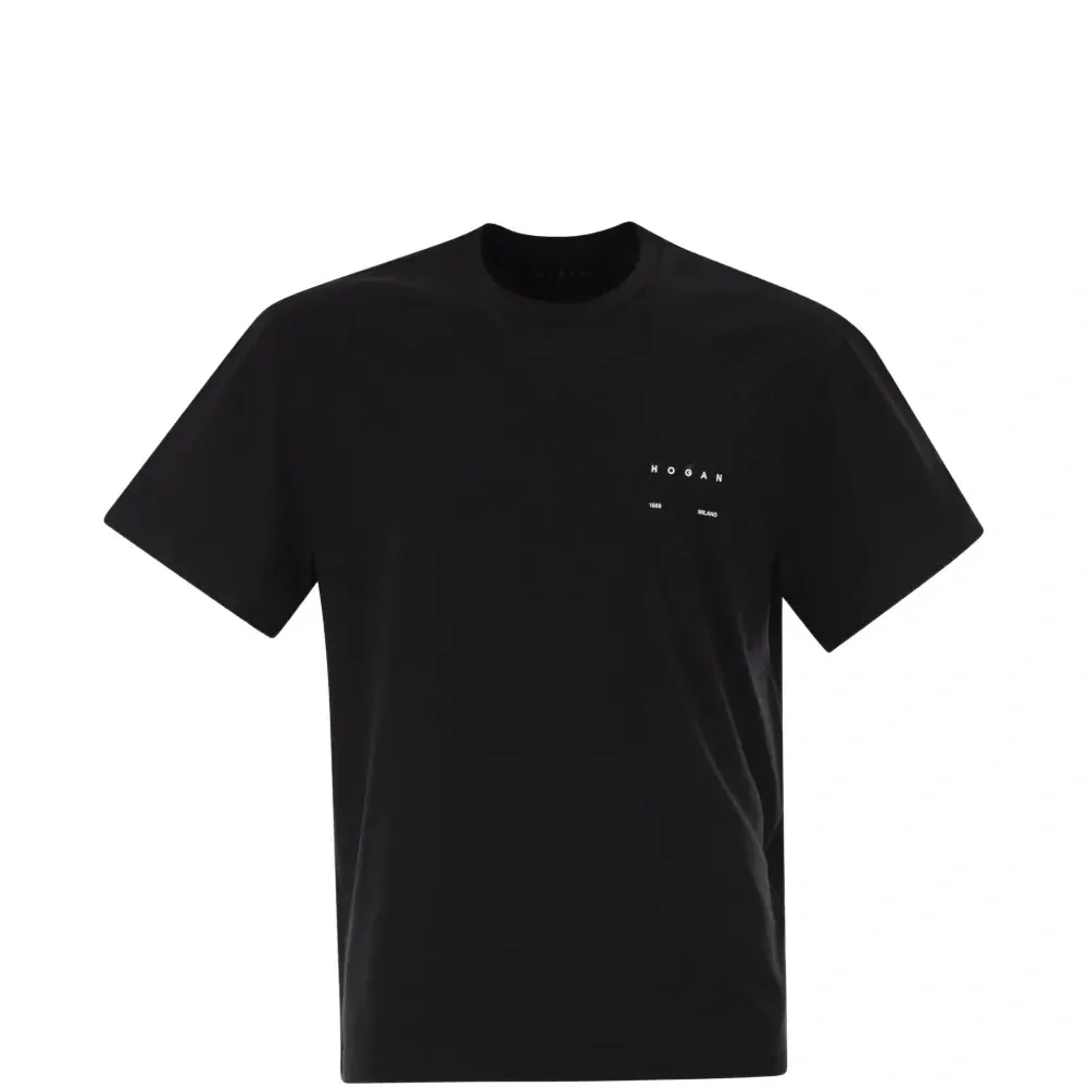 Футболка с круглым вырезом и логотипом