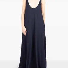 Макси-платье без рукавов с U-образным вырезом