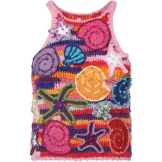 Вязаный крючком топ без рукавов Venus с круглым вырезом