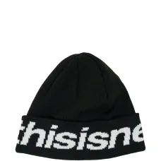 Шапка-бини с большим отворотом и логотипом HSP