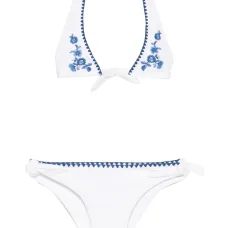 Бикини с цветочной вышивкой (комплект из двух предметов)