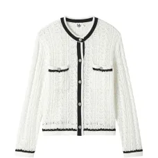 Кардиган с контрастной отделкой