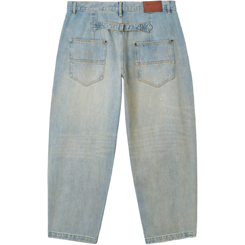 Плиссированные джинсы