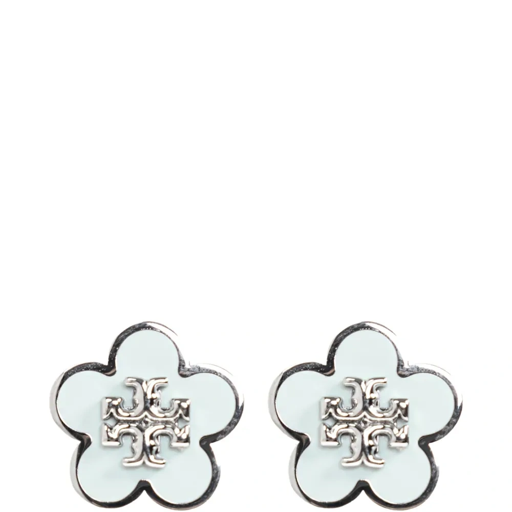 Серьги с логотипом в виде цветка