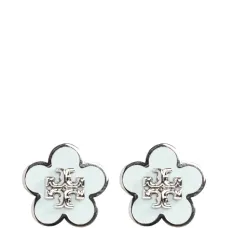 Серьги с логотипом в виде цветка