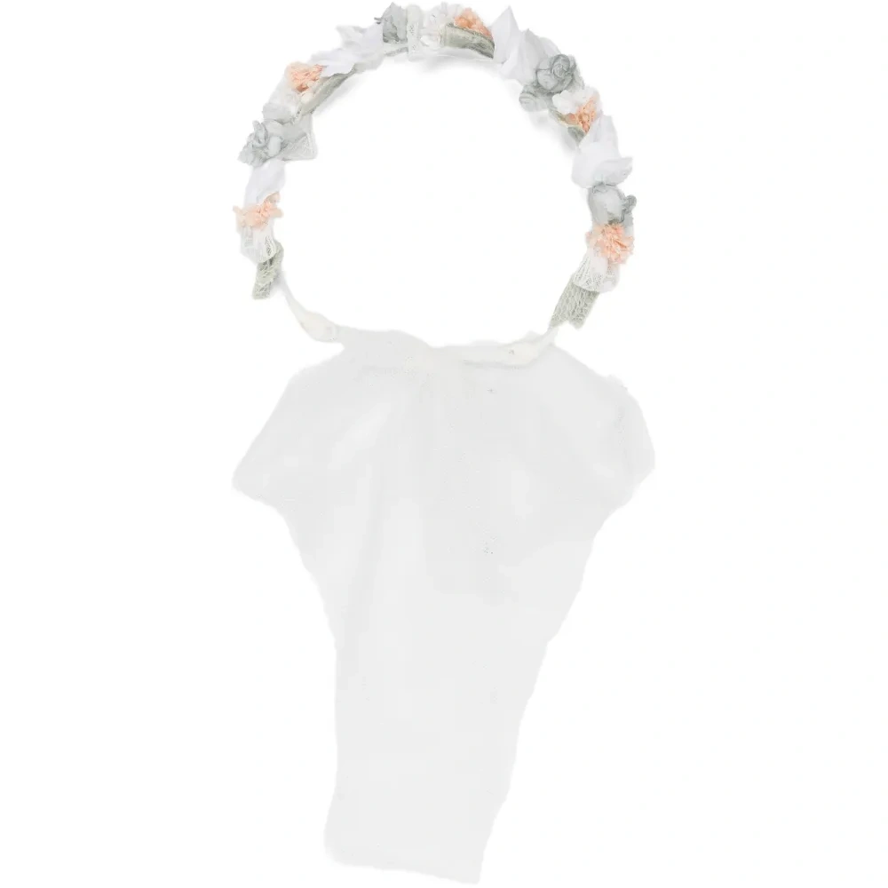 Фата с цветочным узором