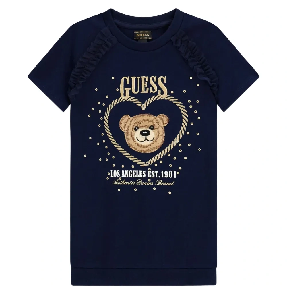 Платье-футболка с принтом медведя