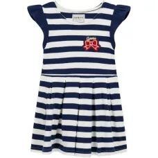 Платье в полоску с плиссировкой Платье в полоску с плиссировкой