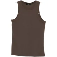 Трикотажная майка в рубчик