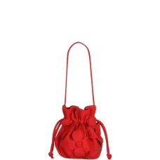 Сумка-мешок с аппликацией в виде цветов