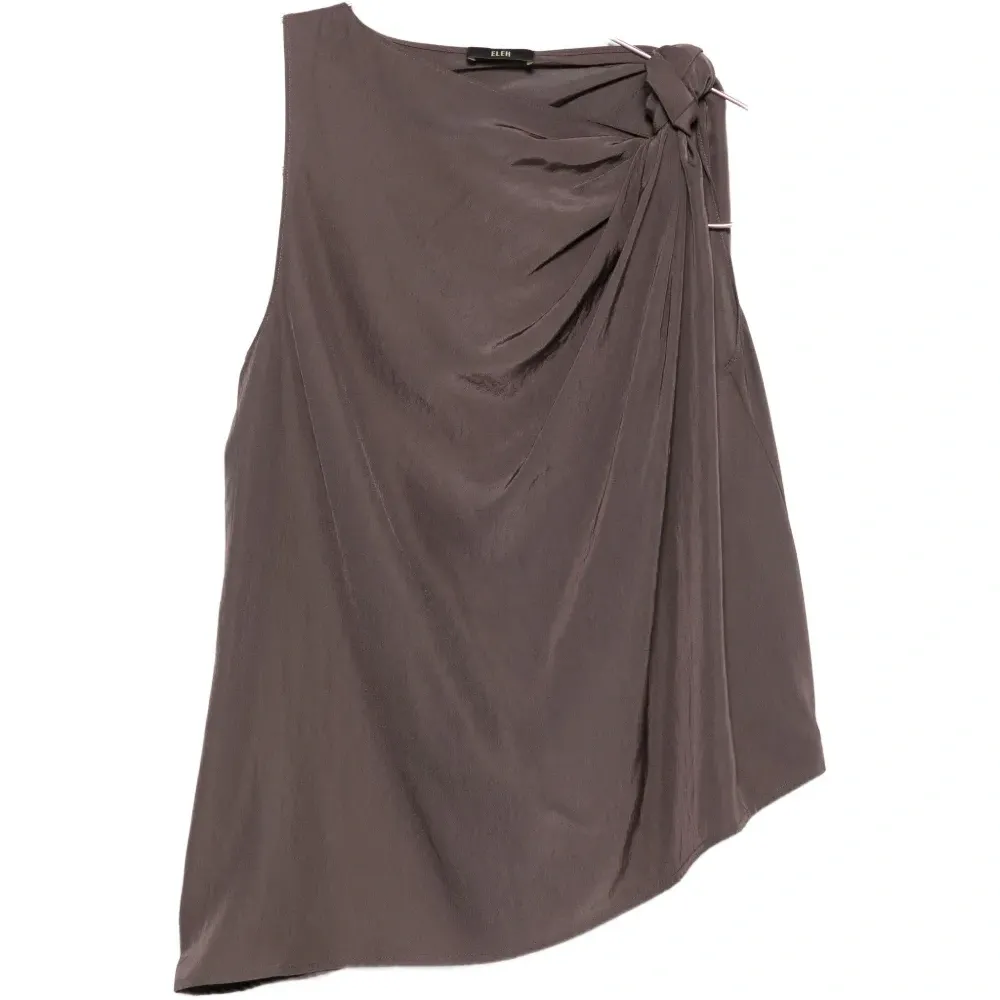 Топ с драпировкой и узлом