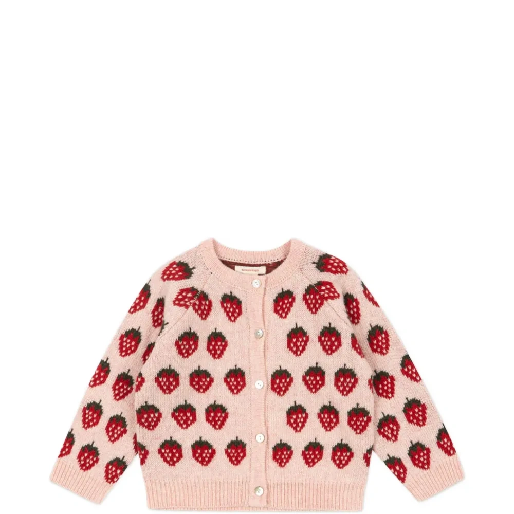 Кардиган с клубничным узором