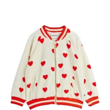 Кардиган на молнии с принтом в виде сердечек Кардиган на молнии с принтом в виде сердечек