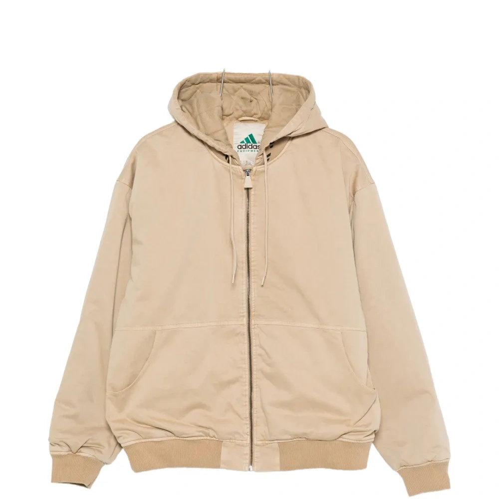 Бежевая бомбер-куртка