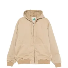 Бежевая бомбер-куртка