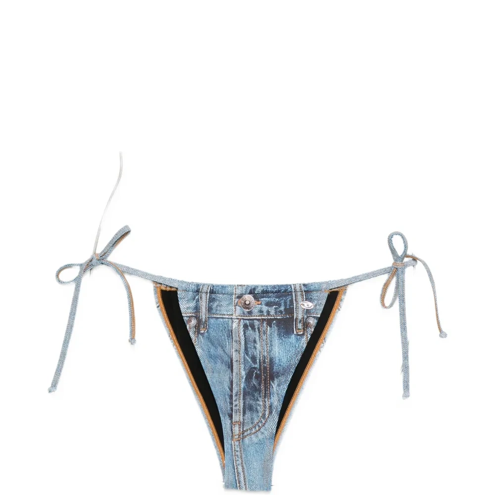 Джинсовое бикини с завязками Джинсовое бикини с завязками