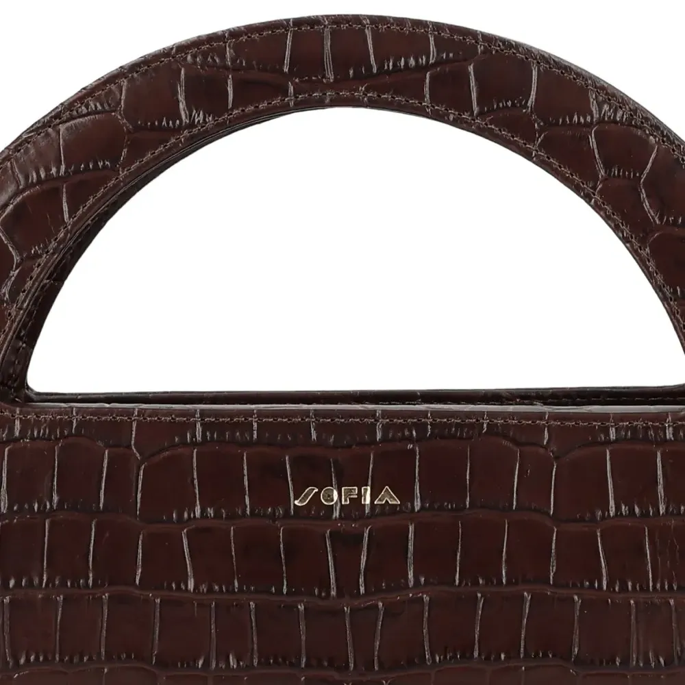 Мини-сумка-тоут Edda с тиснением