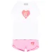 Комплект с шортами и принтом в виде сердечек