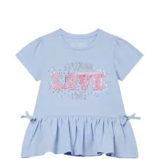 Футболка с оборками, украшенная пайетками