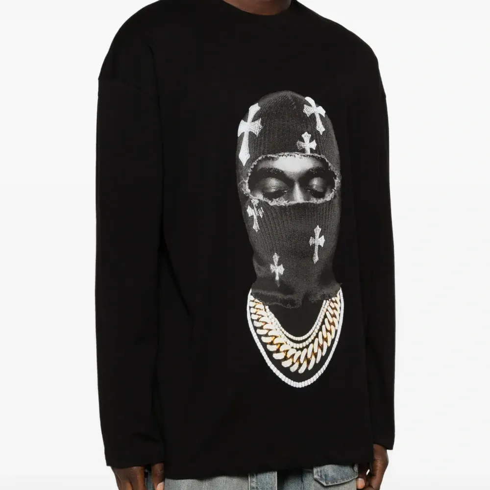 Свитшот с круглым вырезом и принтом Mask Crosses