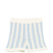 Вязаные шорты в полоску