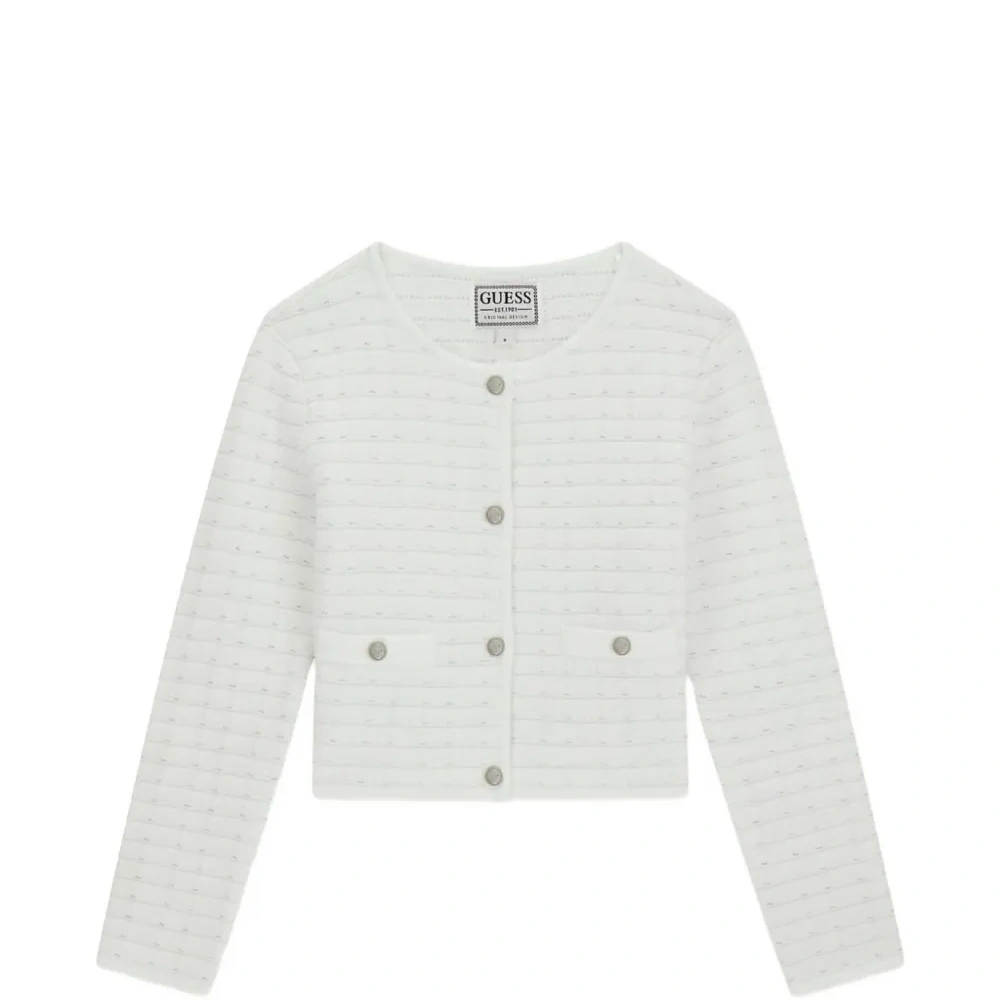 Кардиган из твида на пуговицах