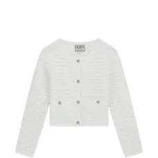 Кардиган из твида на пуговицах