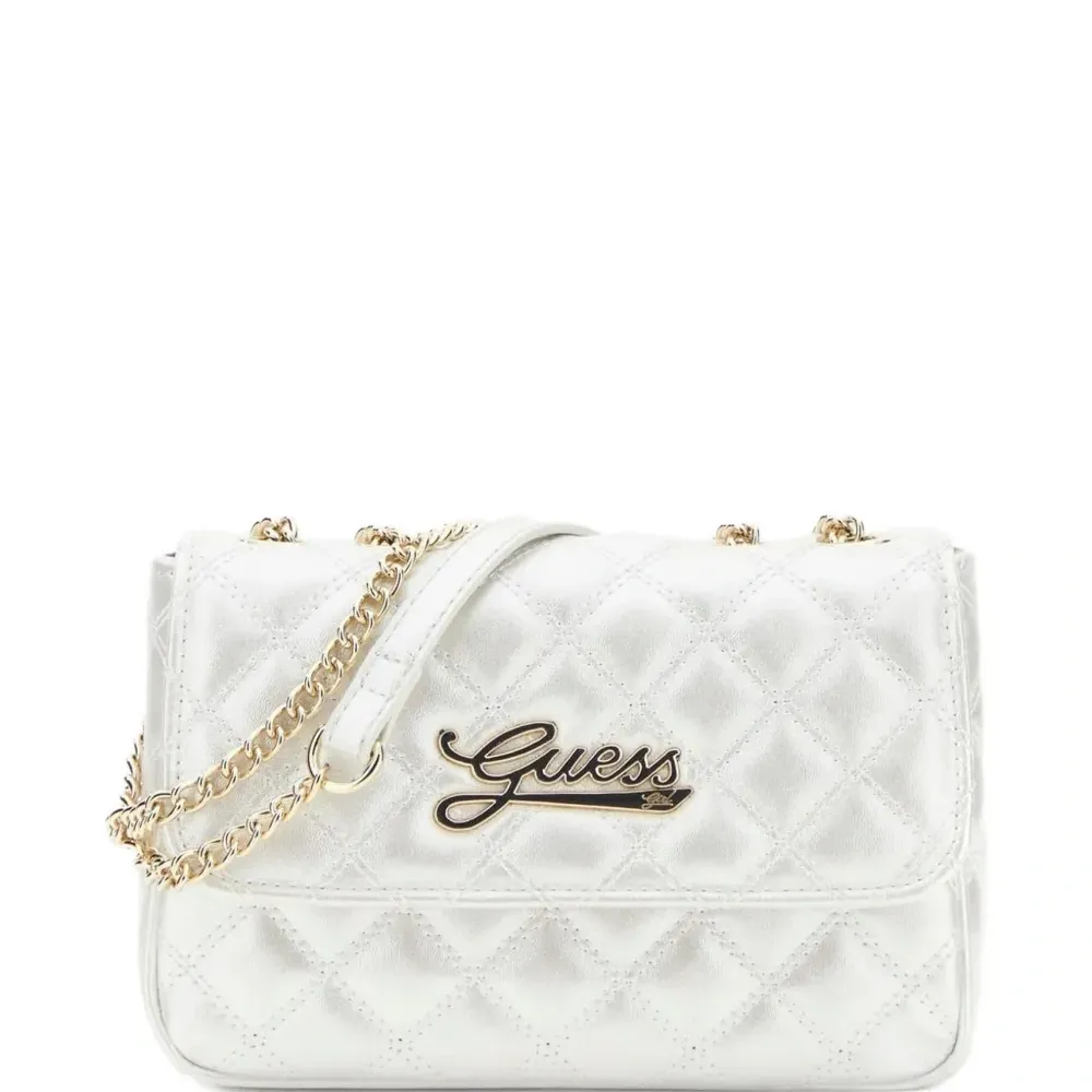 Стеганая сумка на плечо с логотипом