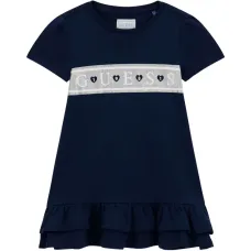 Платье с оборками и логотипом Платье с оборками и логотипом