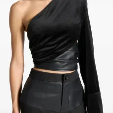 Вельветовый топ с запахом