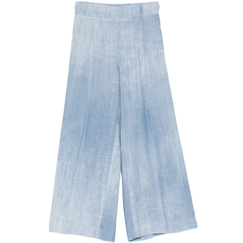 Брюки со складками спереди