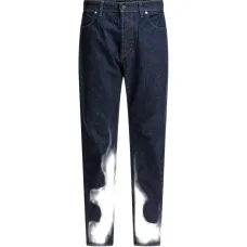 Прямые джинсы с промывкой Прямые джинсы с промывкой