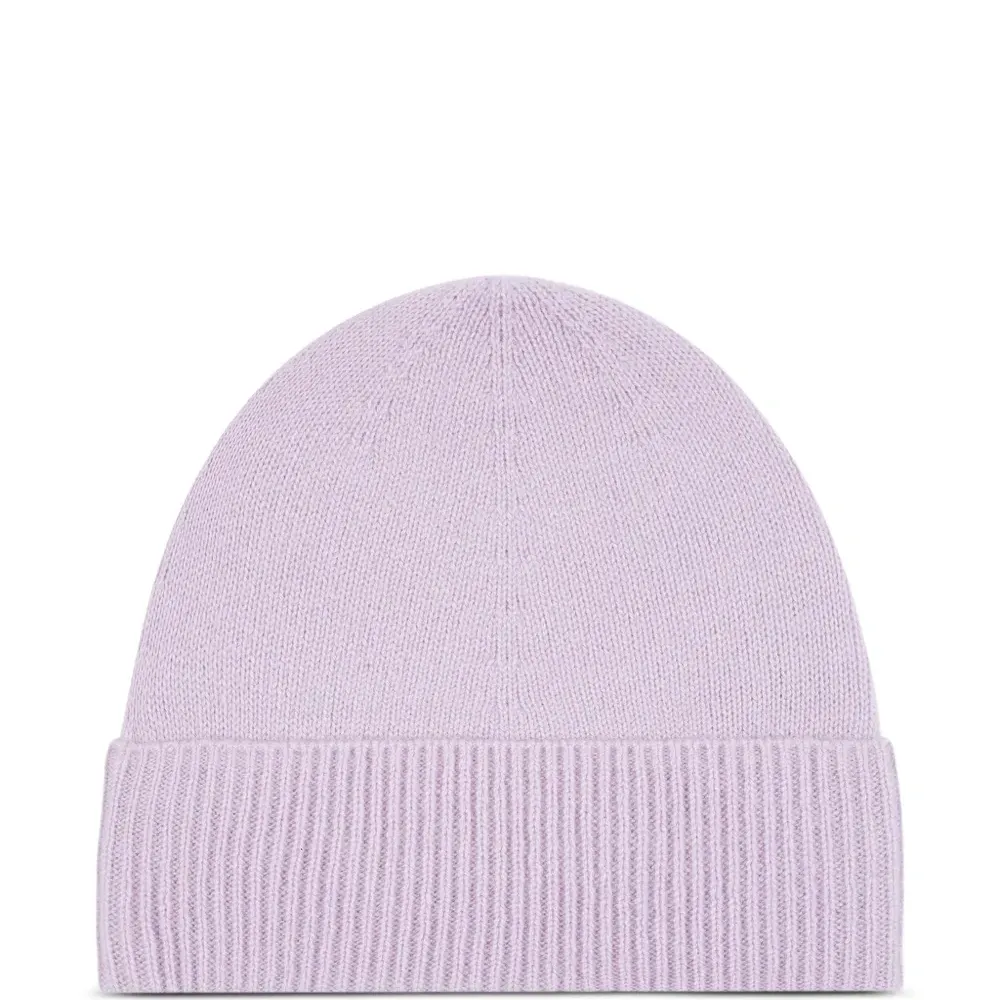 Шерстяная вязаная шапка с ребристой фактурой